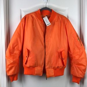 Orange Bomber Jacket